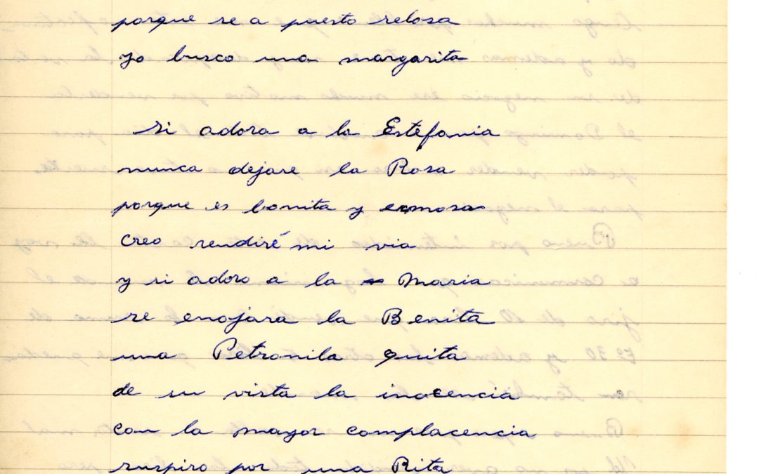 Verso a lo humano / Por nombres